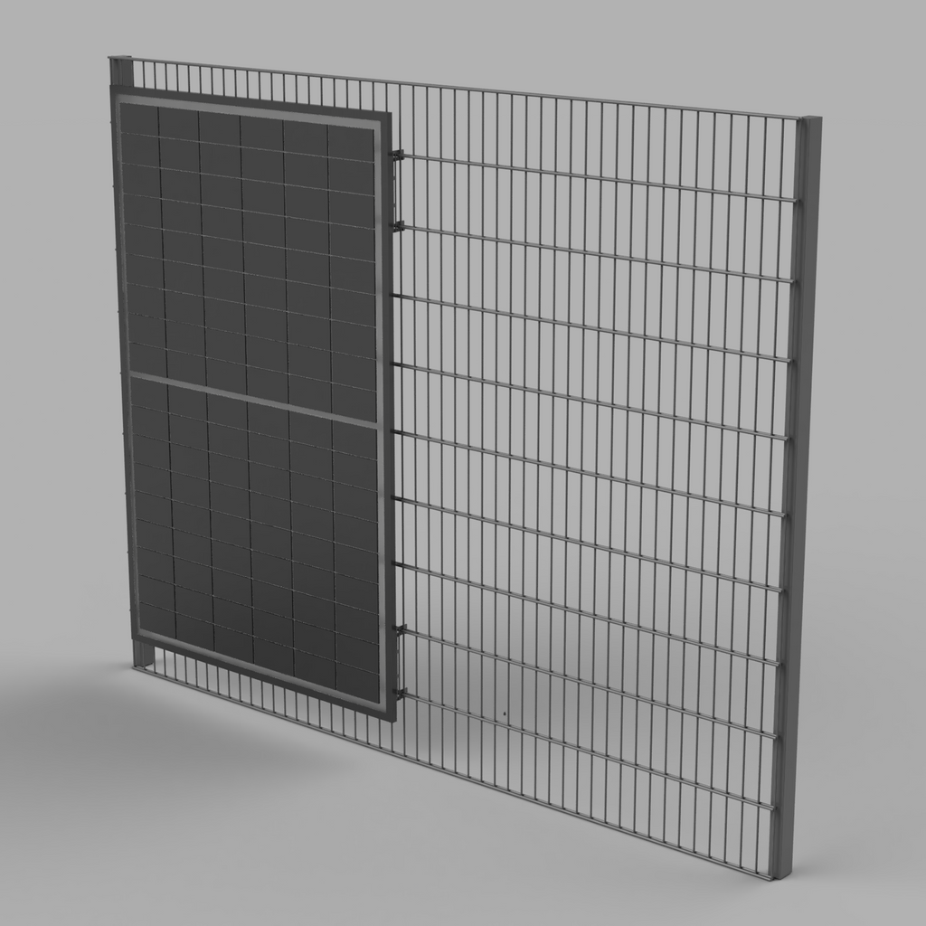 Universalhalter / Solarhalter für Doppelstabmattenzaun