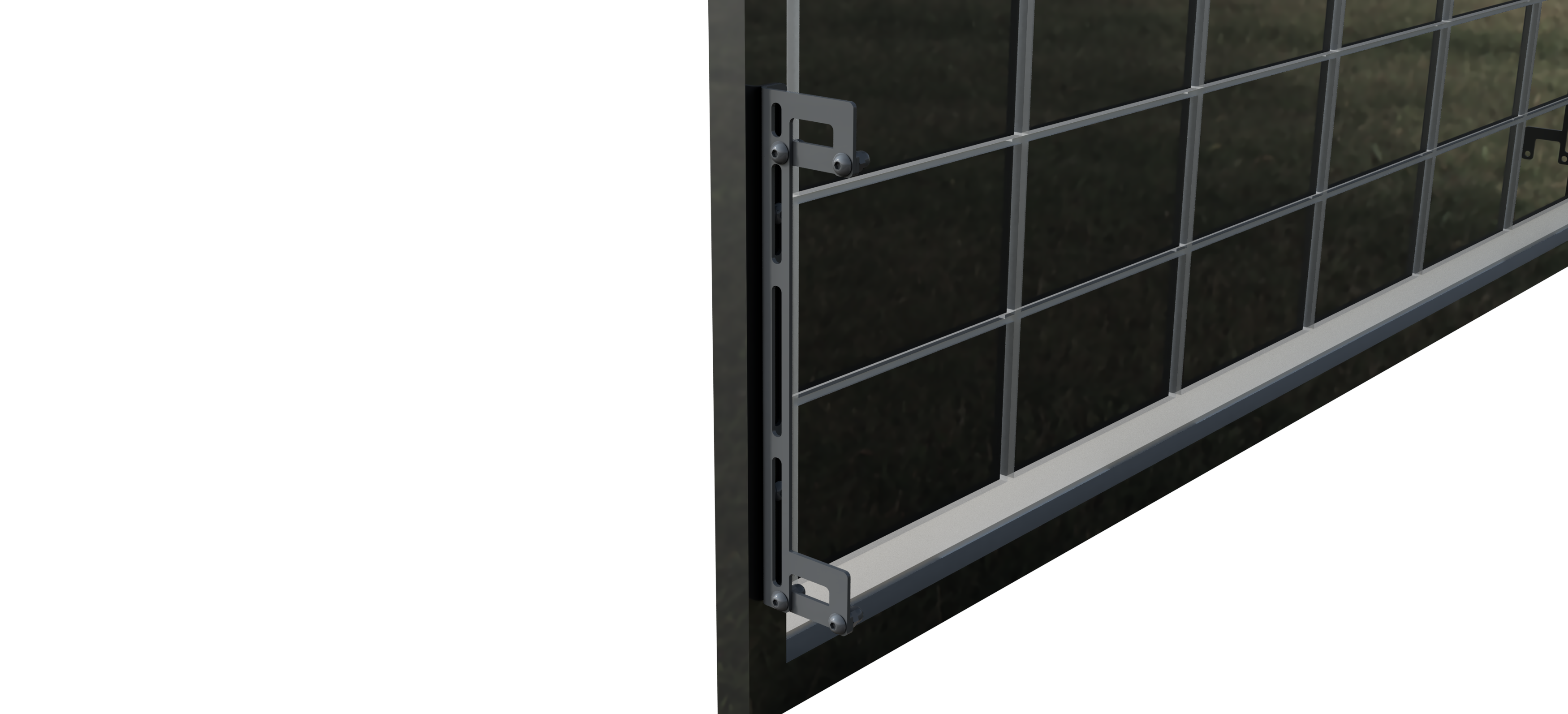 Universalhalter / Solarhalter für Doppelstabmattenzaun