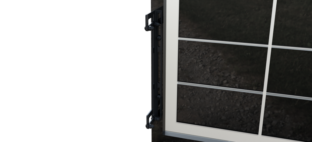 Universalhalter / Solarhalter für Doppelstabmattenzaun