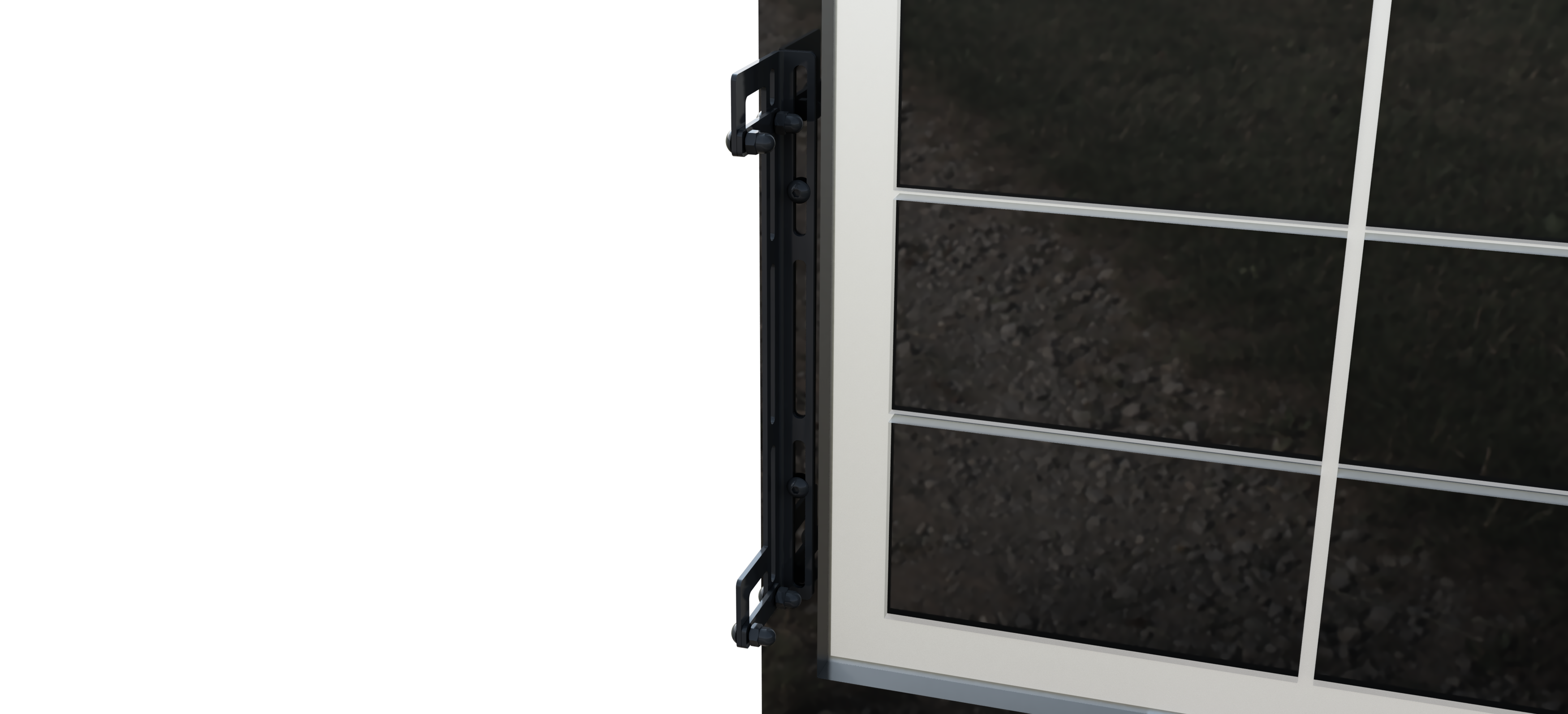 Universalhalter / Solarhalter für Doppelstabmattenzaun