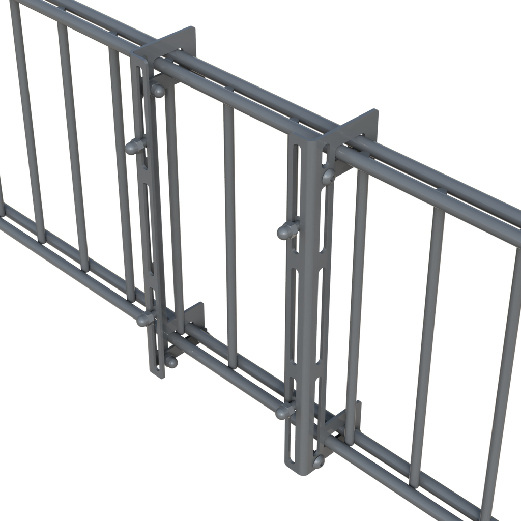 Universalhalter / Solarhalter für Doppelstabmattenzaun