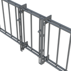 Universalhalter / Solarhalter für Doppelstabmattenzaun