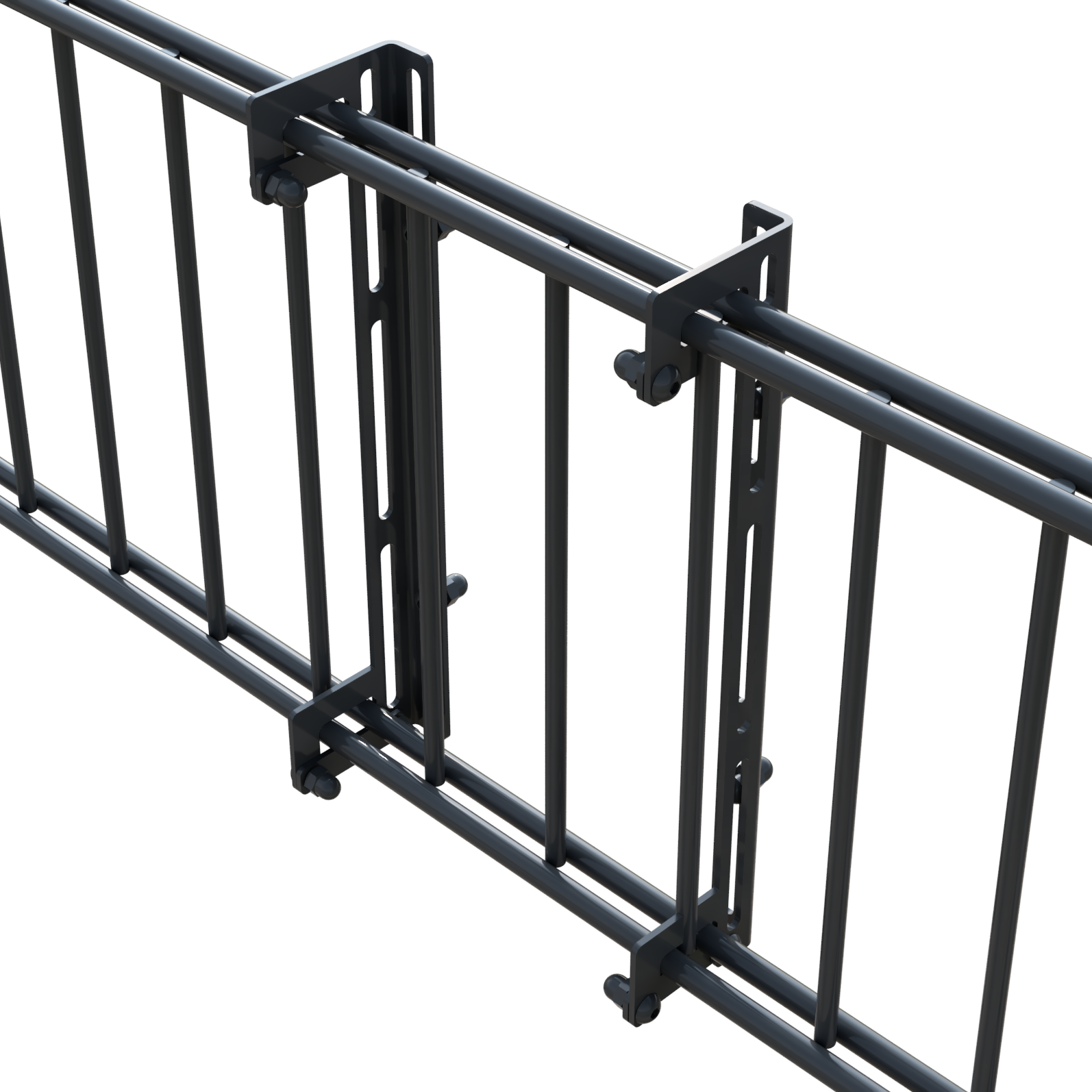 Universalhalter / Solarhalter für Doppelstabmattenzaun